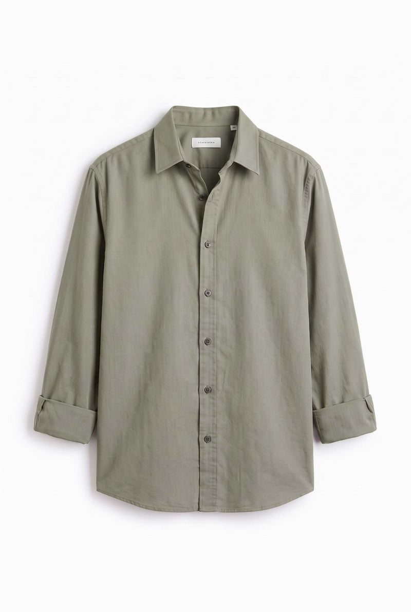 Men’s Premium Plain Regular fit Linen-Blend Shirt