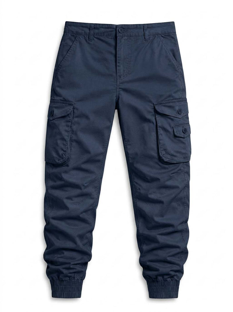 Men’s Modern Multi-Pocket Cargo Jogger Pants – Relaxed Fit
