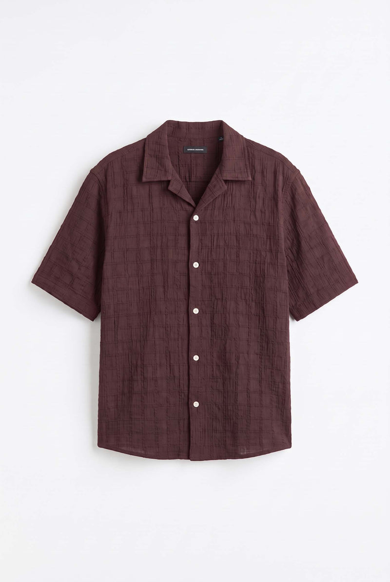 Men's Premium Textured Short-Sleeve Casual Shirt