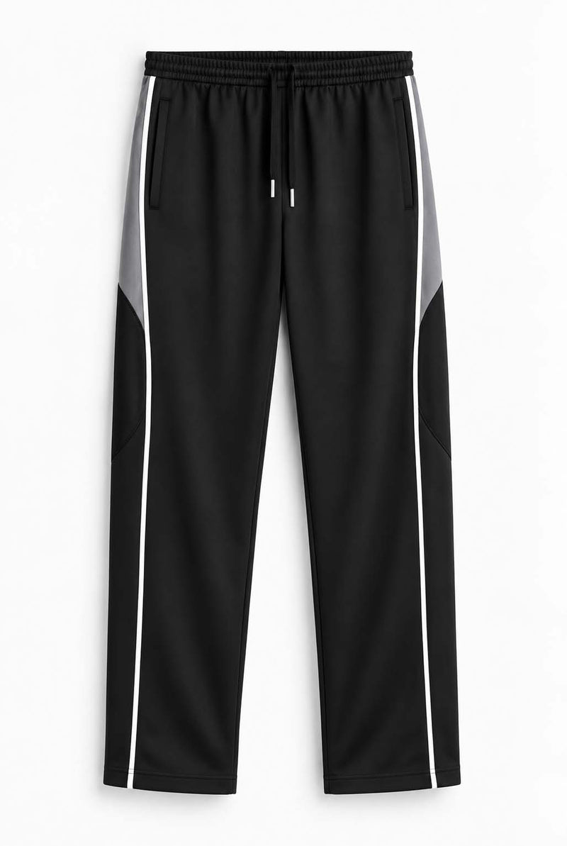 Men's Premium Piping Curved-Panel Track Pants