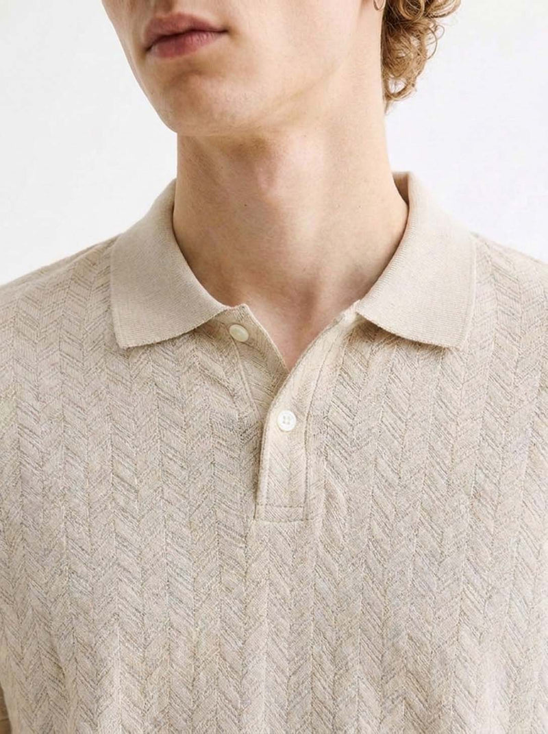 Men’s Premium Regular Fit Textured Polo T-Shirt