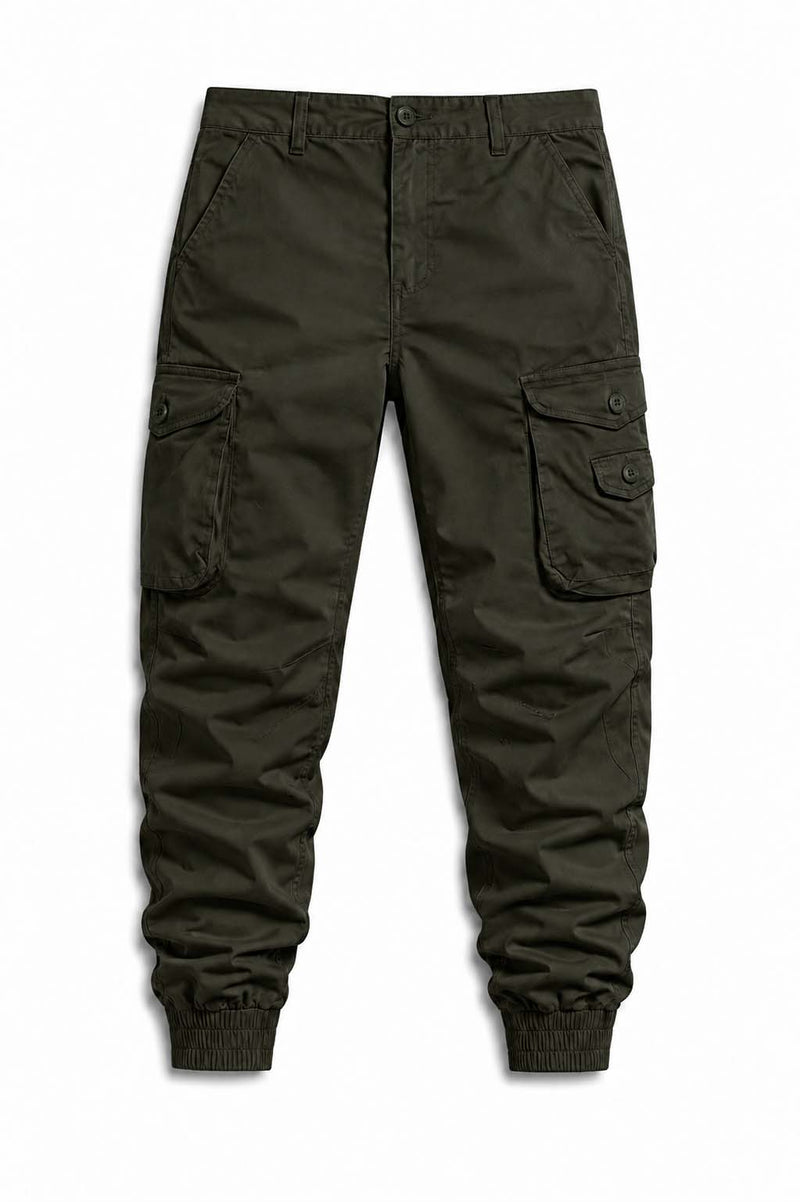Men’s Modern Multi-Pocket Cargo Jogger Pants – Relaxed Fit