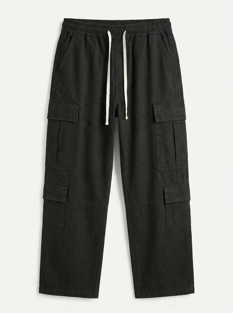 Men’s Premium Solid Relaxed Fit Utility Cargo Pants