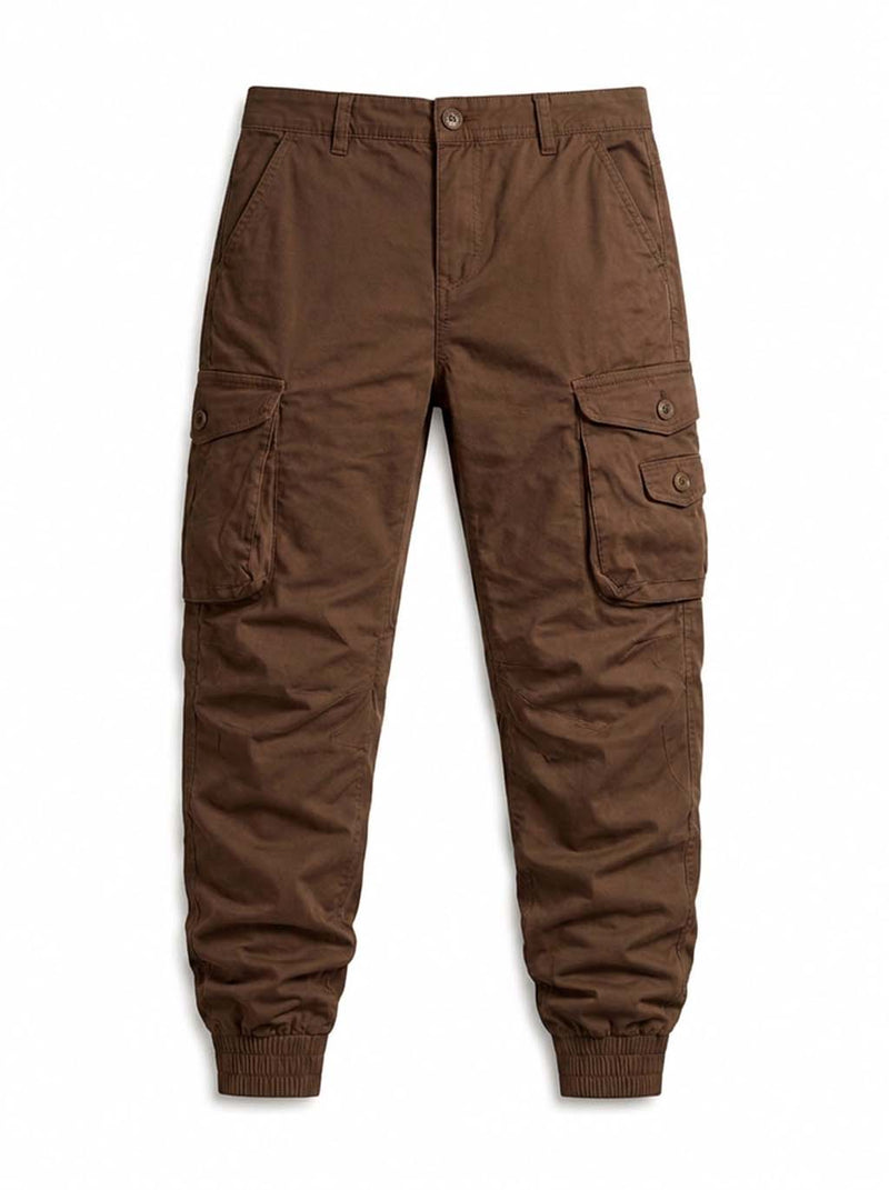Men’s Modern Multi-Pocket Cargo Jogger Pants – Relaxed Fit