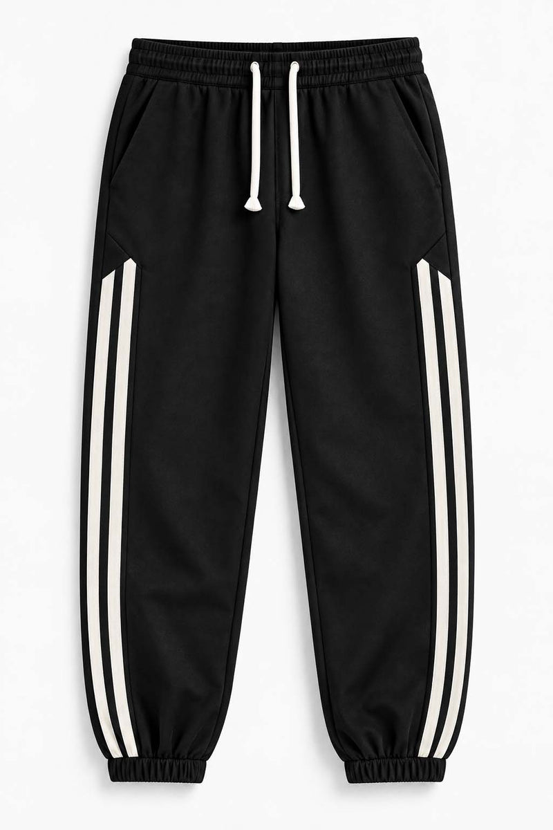 Men's Premium Double Side-Striped Cuffed Track pant