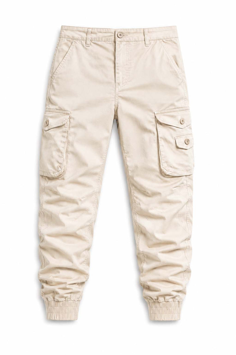 Men’s Modern Multi-Pocket Cargo Jogger Pants – Relaxed Fit