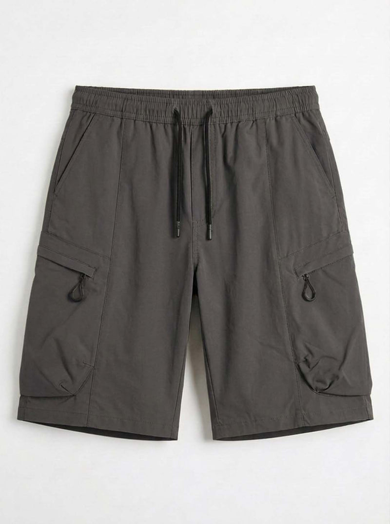 Men's Premium Relaxed Fix Elastic Waist Utility Shorts