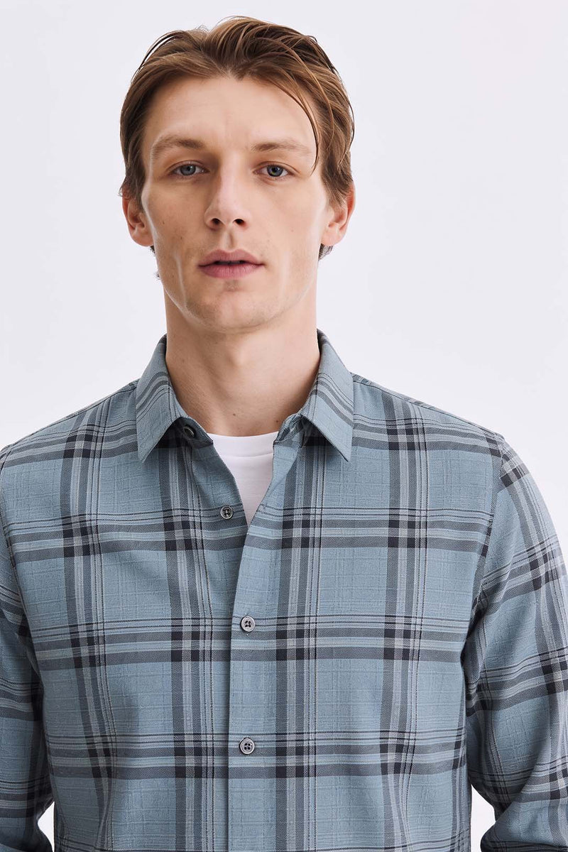 Men’s Premium Plaid Checked Casual Shirt