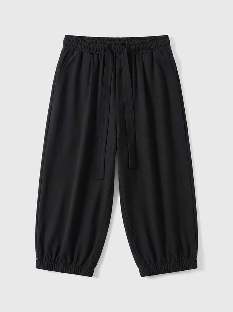 Men's Premium Elastic Waist Cropped Shorts