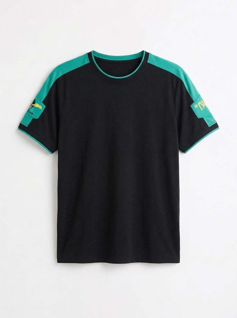 Men's Premium Shoulder Striped Round Neck T-Shirt