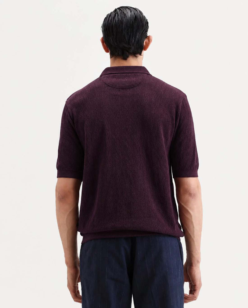 Men’s Premium Textured Regular Fit Polo T-Shirt