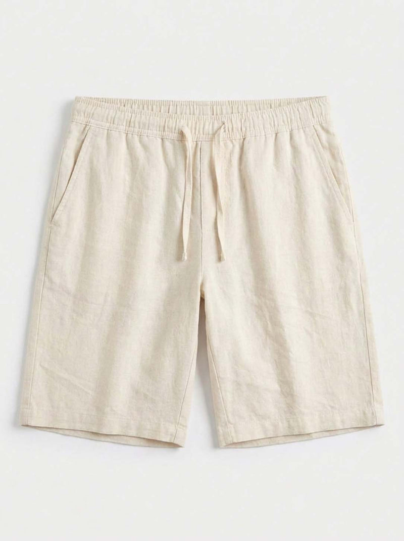 Men's Premium Solid Elastic Waist Beach Shorts
