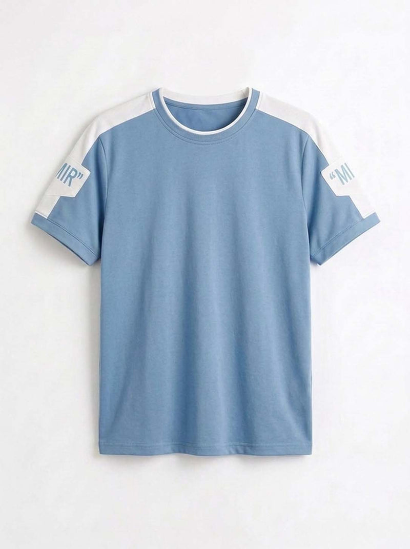 Men's Premium Shoulder Striped Round Neck T-Shirt