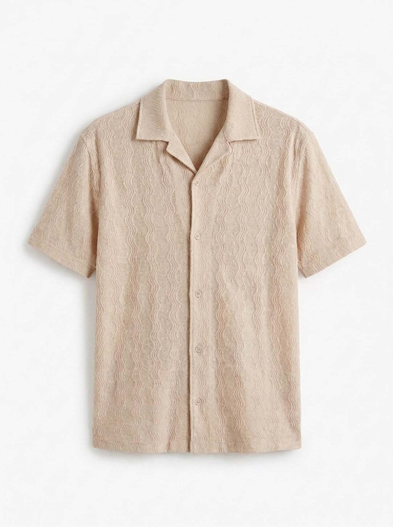 Men's Premium Textured Cuban Collar Shirt