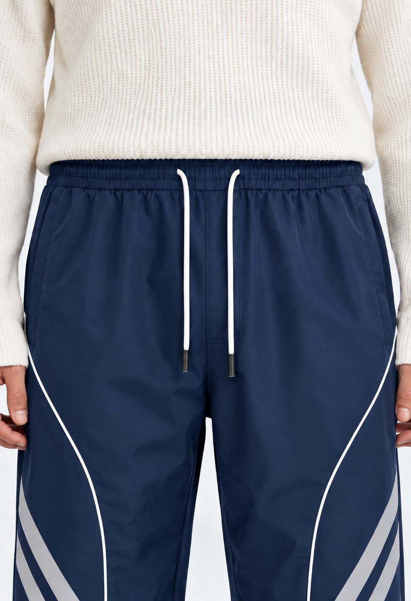 Men's Premium Piping Curved-Panel Track Pants