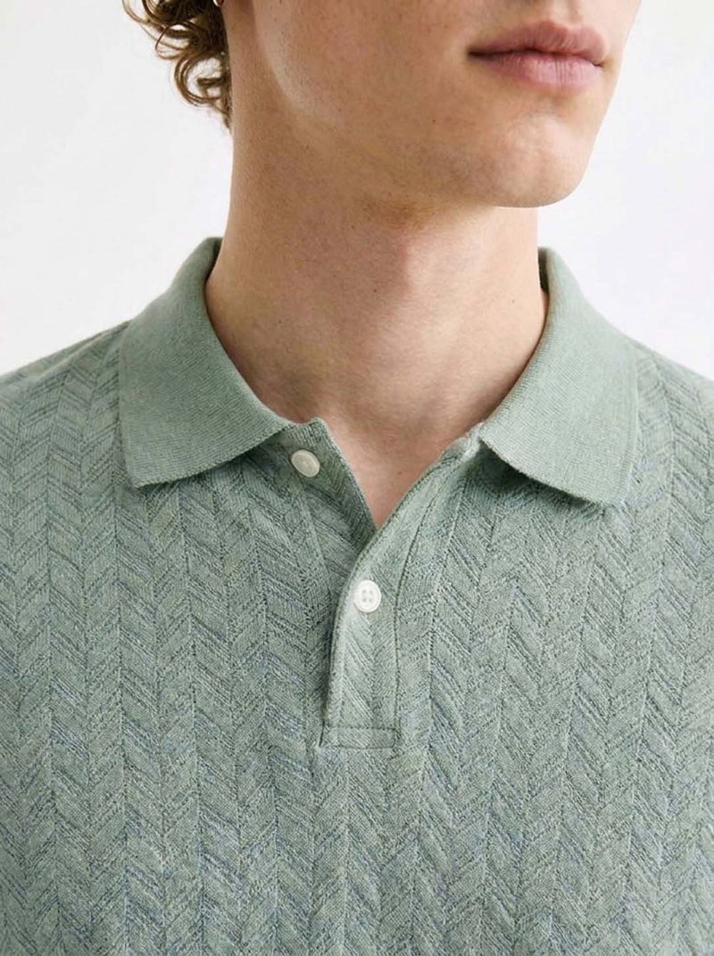 Men’s Premium Regular Fit Textured Polo T-Shirt