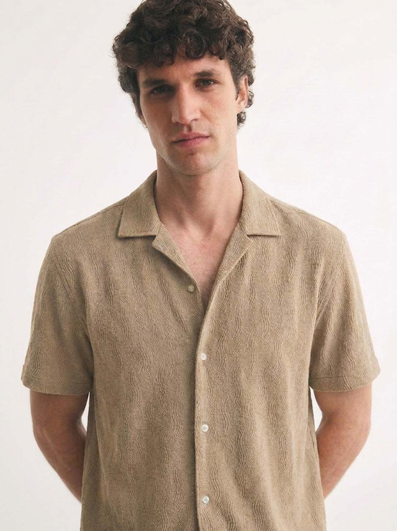 Men's Premium Textured Cuban Collar Shirt