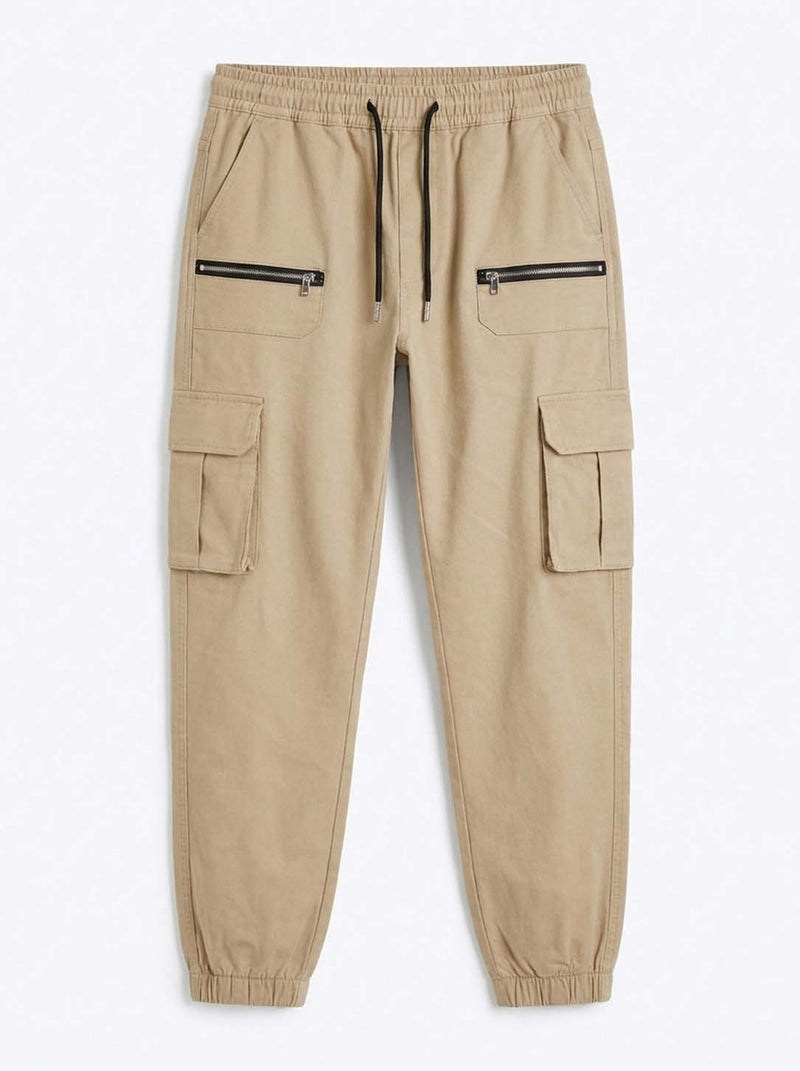Men's Premium relaxed Fit Zippered Cargo Joggers