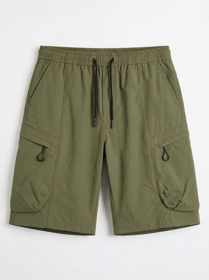 Men's Premium Relaxed Fix Elastic Waist Utility Shorts