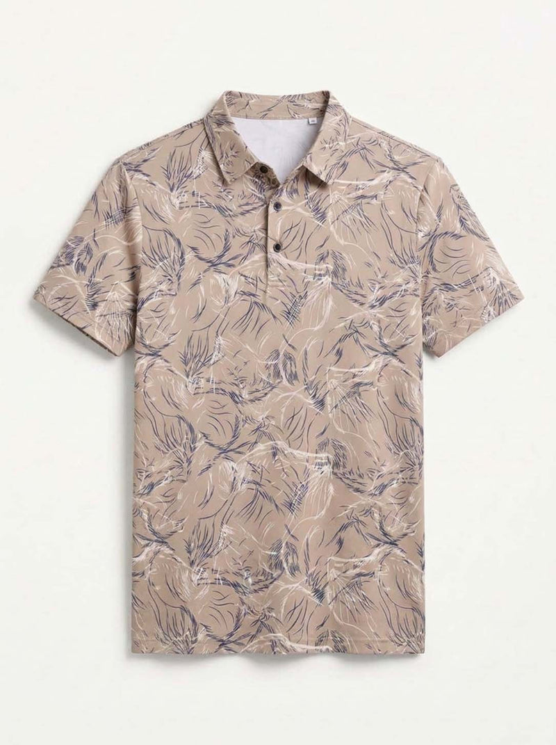 Men’s Premium Printed Regular Fit Polo T-Shirt