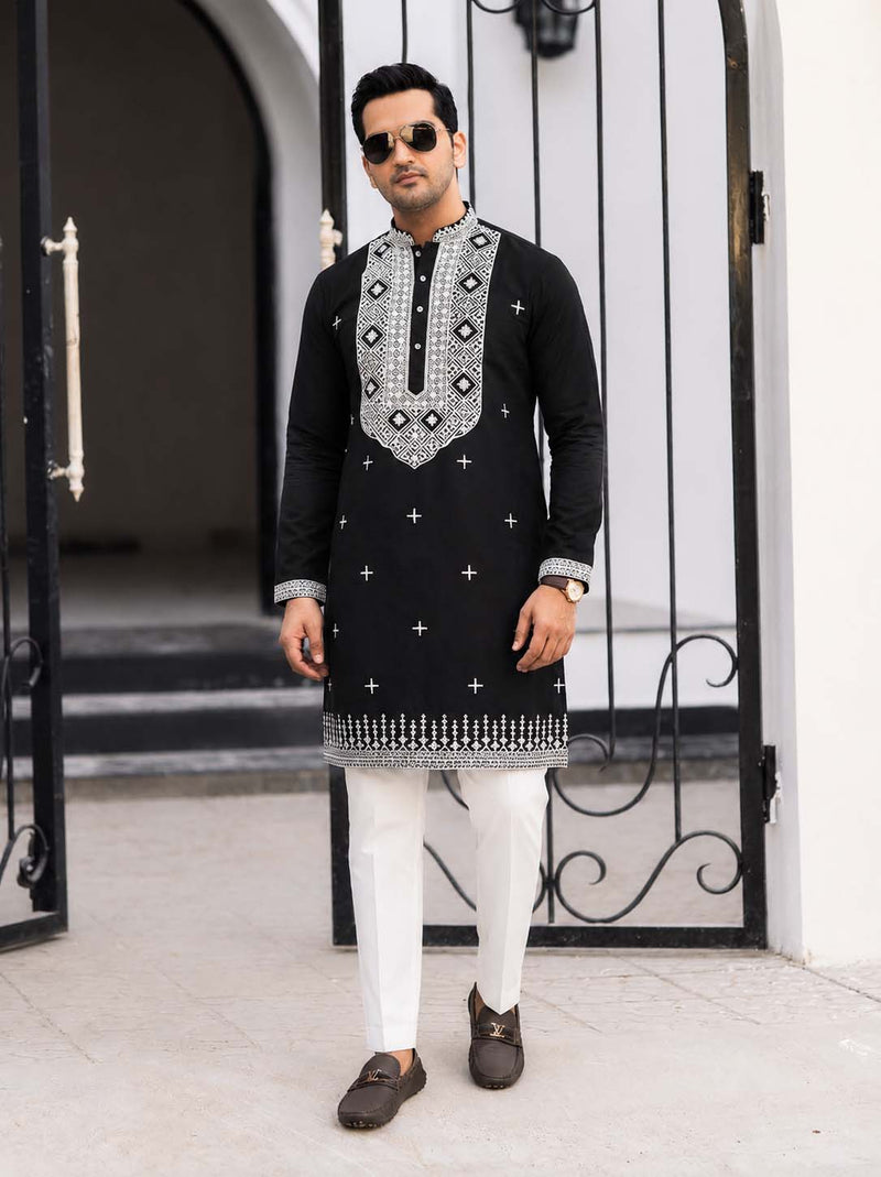 Men's Premium Embroidered Kurta – Stylish Ethnic Wear