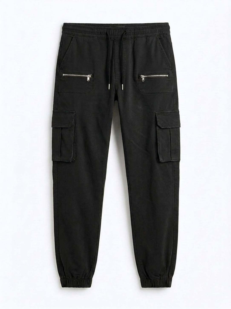 Men's Premium relaxed Fit Zippered Cargo Joggers