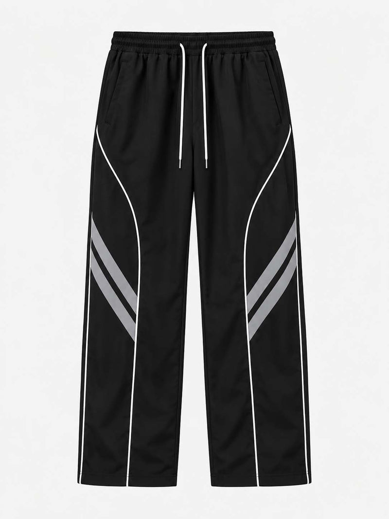 Men's Premium Piping Curved-Panel Track Pants
