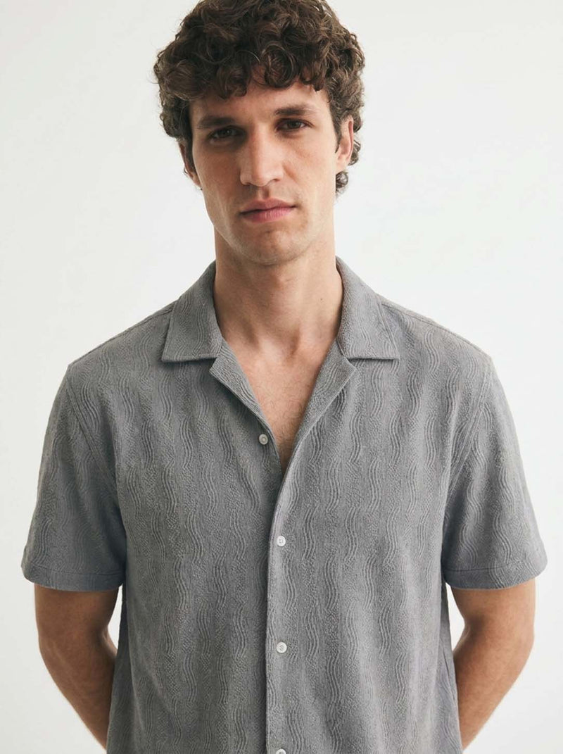 Men's Premium Textured Cuban Collar Shirt