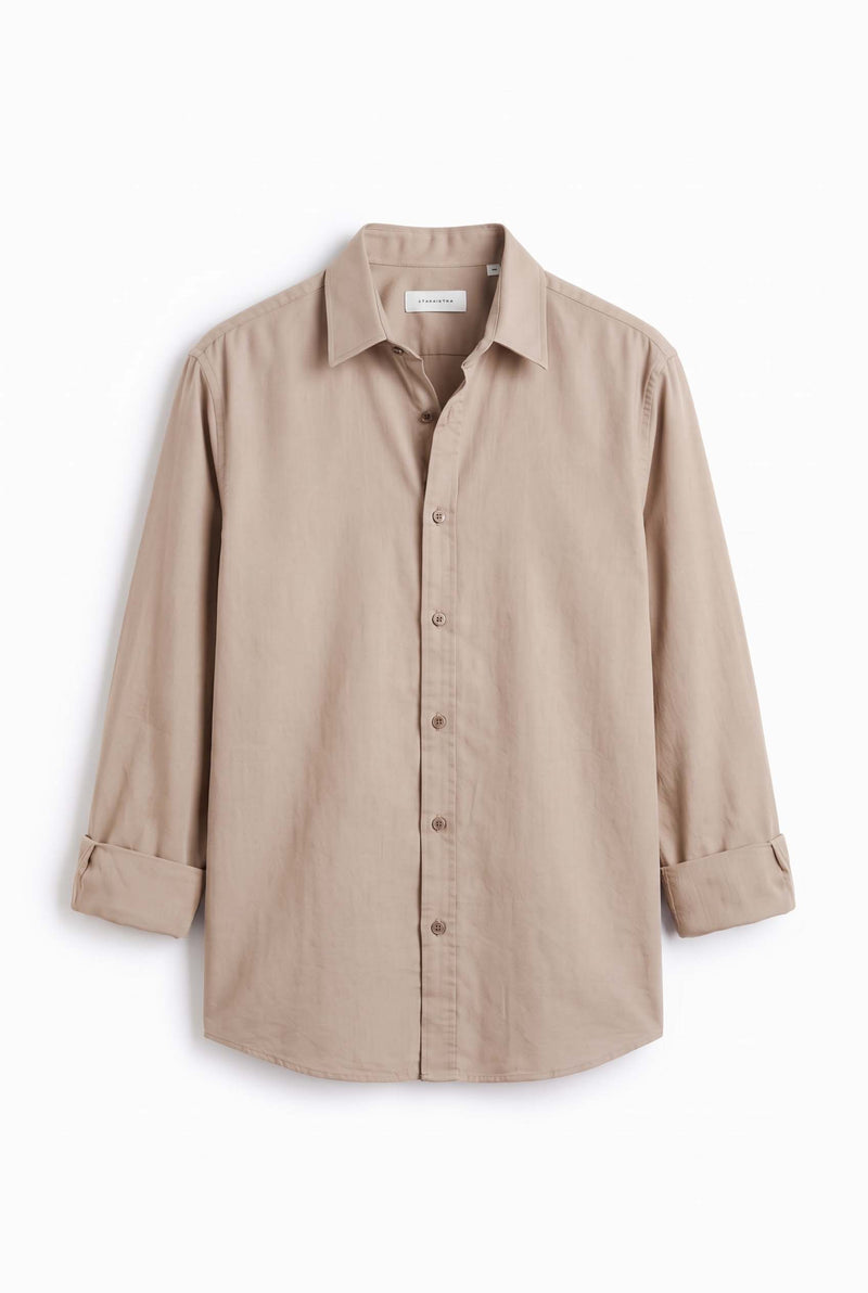 Men’s Premium Plain Regular fit Linen-Blend Shirt