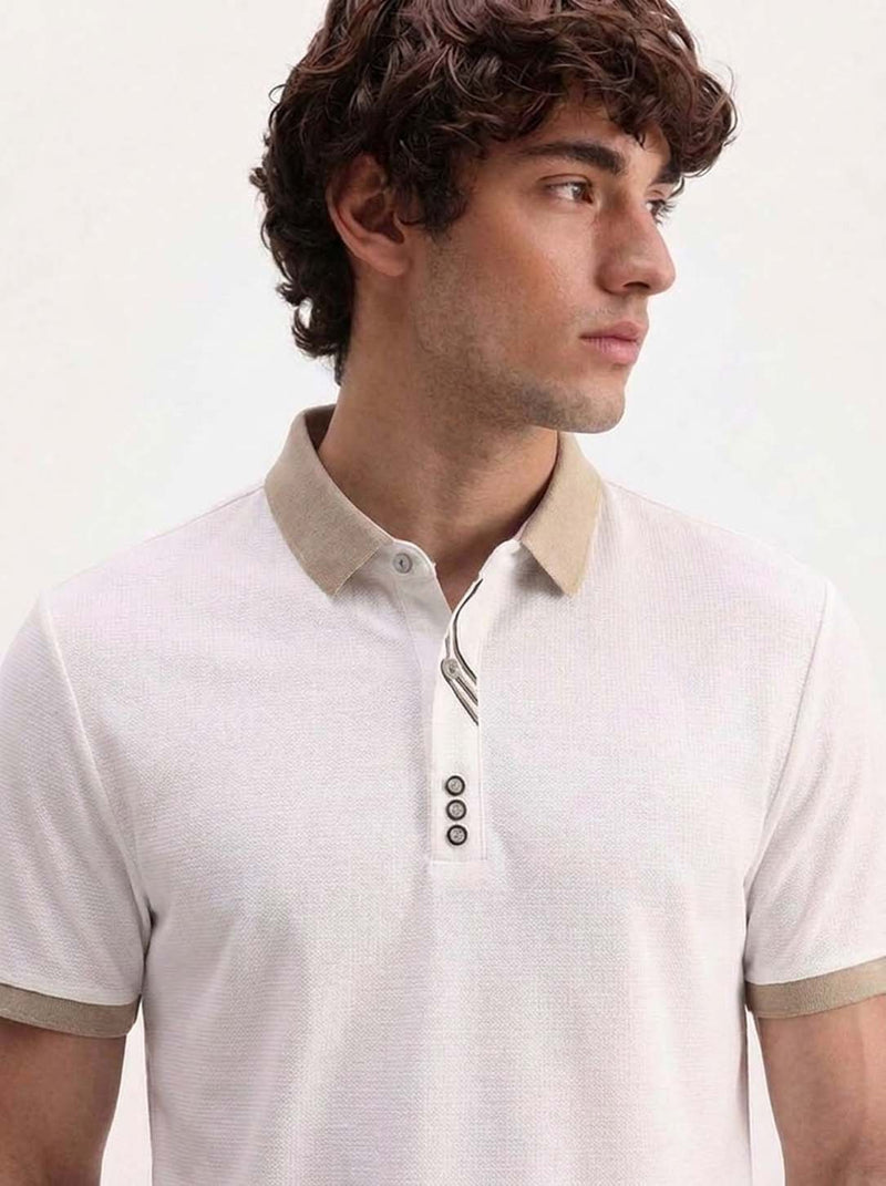 Men’s Premium Contrast Collar Polo T-Shirt