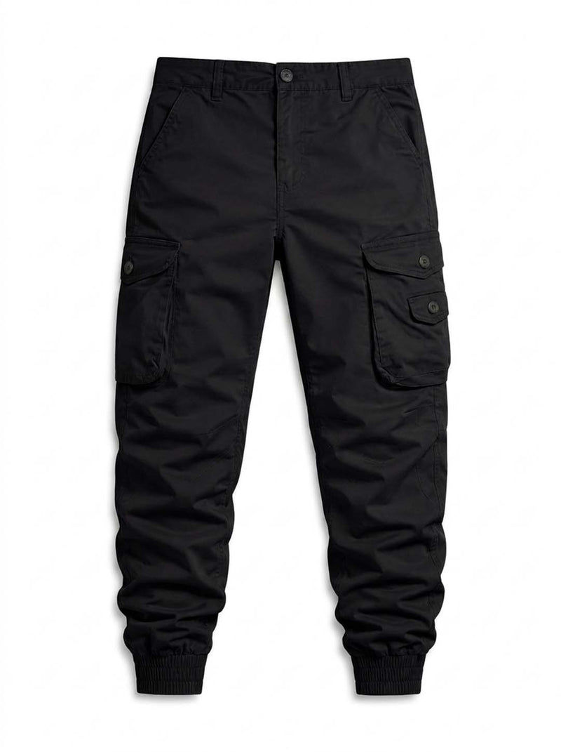 Men’s Modern Multi-Pocket Cargo Jogger Pants – Relaxed Fit