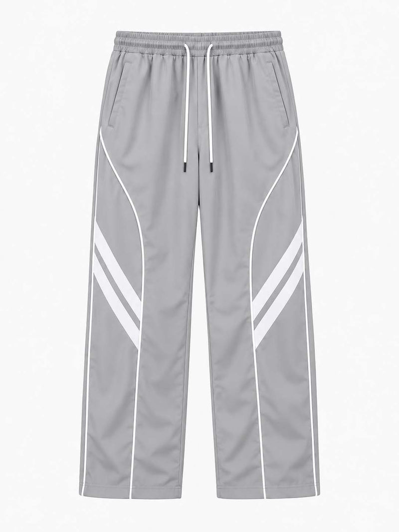 Men's Premium Piping Curved-Panel Track Pants