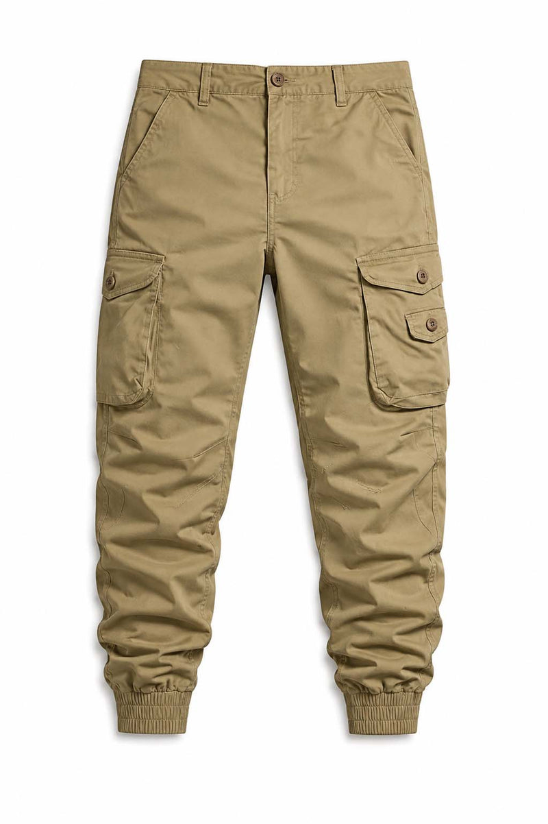 Men’s Modern Multi-Pocket Cargo Jogger Pants – Relaxed Fit