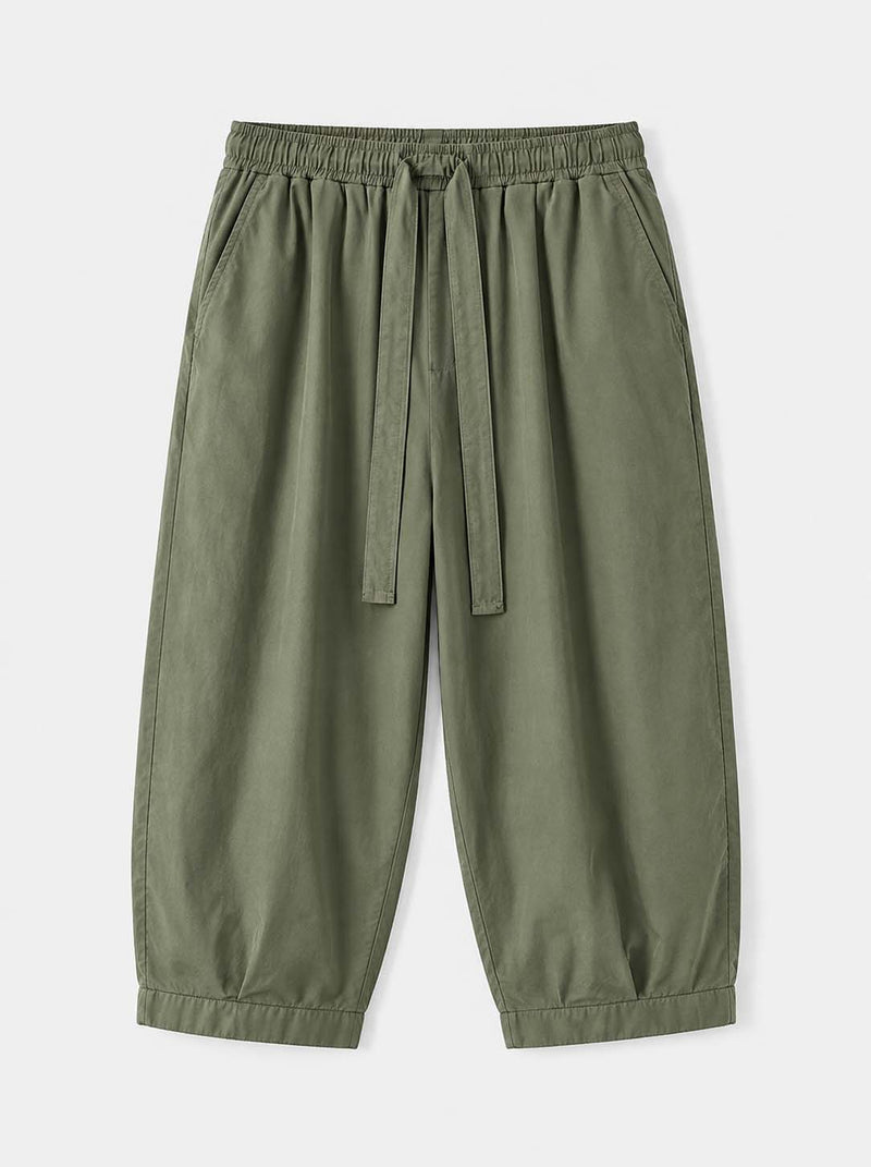 Men's Premium Elastic Waist Cropped Shorts