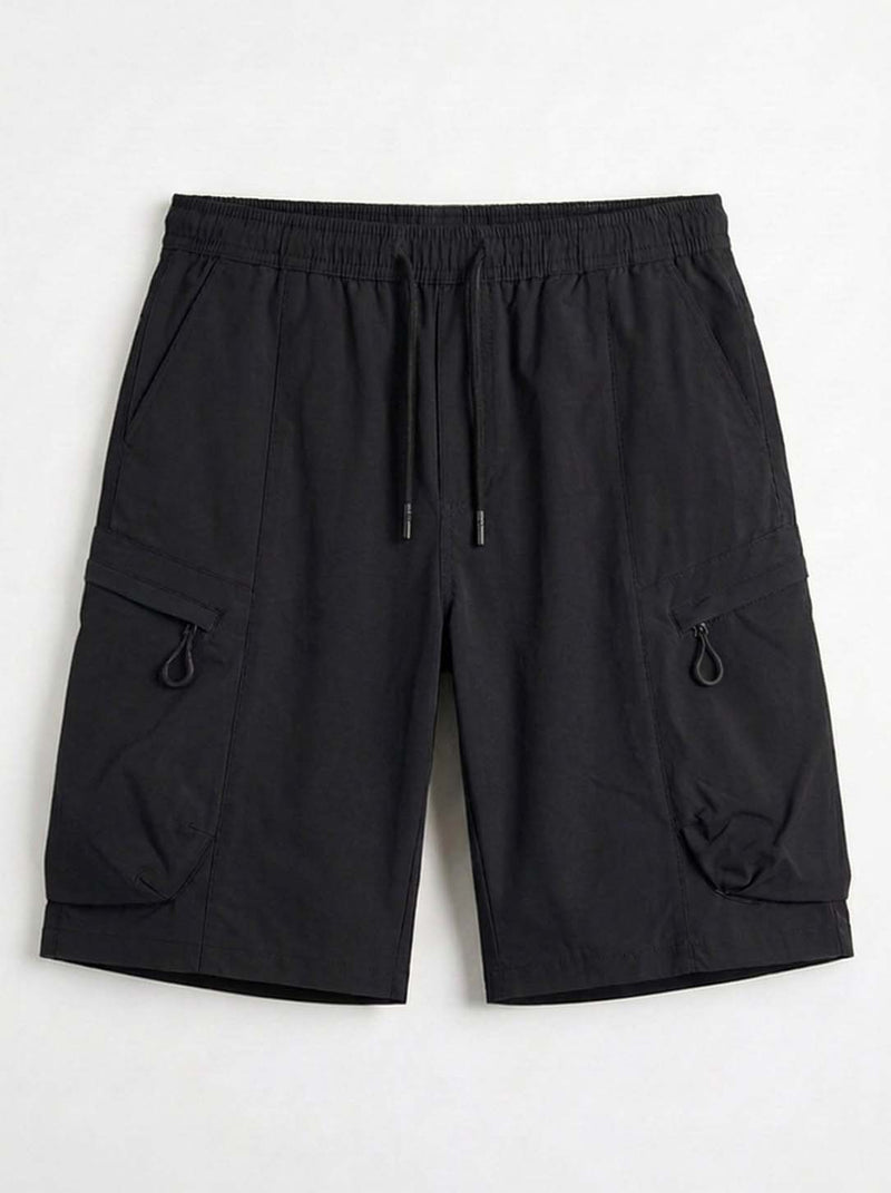 Men's Premium Relaxed Fix Elastic Waist Utility Shorts