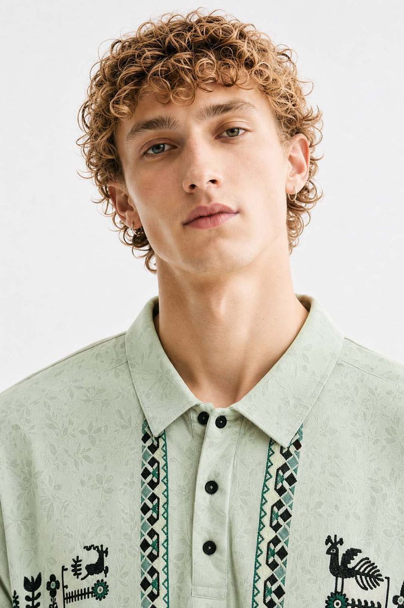Men's Premium Printed Graphic Design Polo T-Shirt