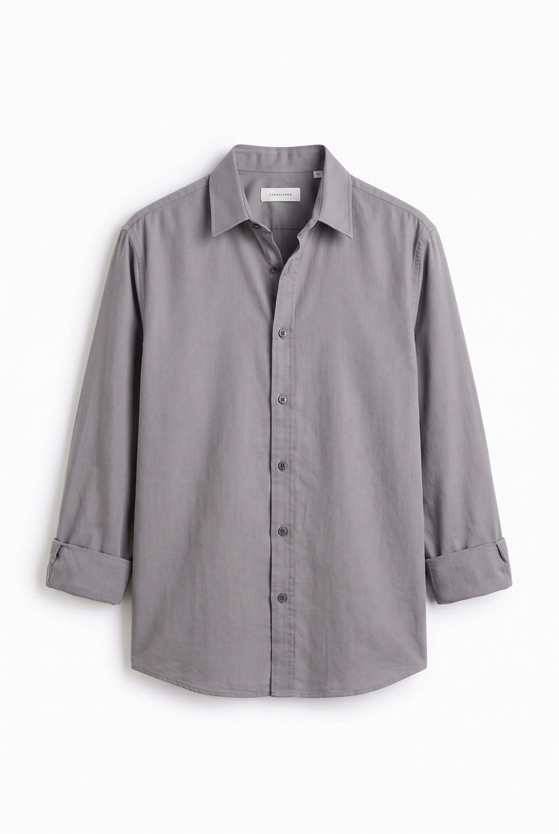 Men’s Premium Plain Regular fit Linen-Blend Shirt