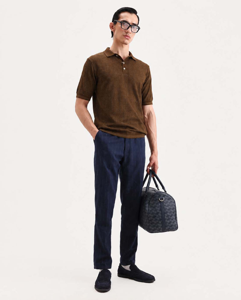Men’s Premium Textured Regular Fit Polo T-Shirt