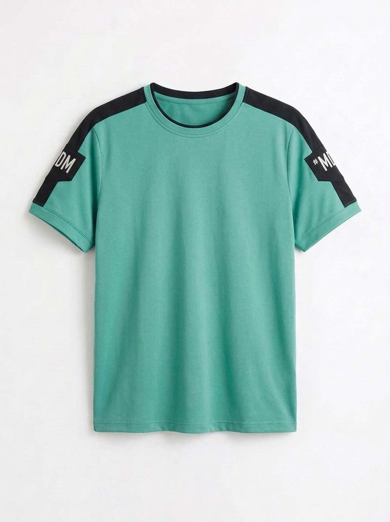 Men's Premium Shoulder Striped Round Neck T-Shirt
