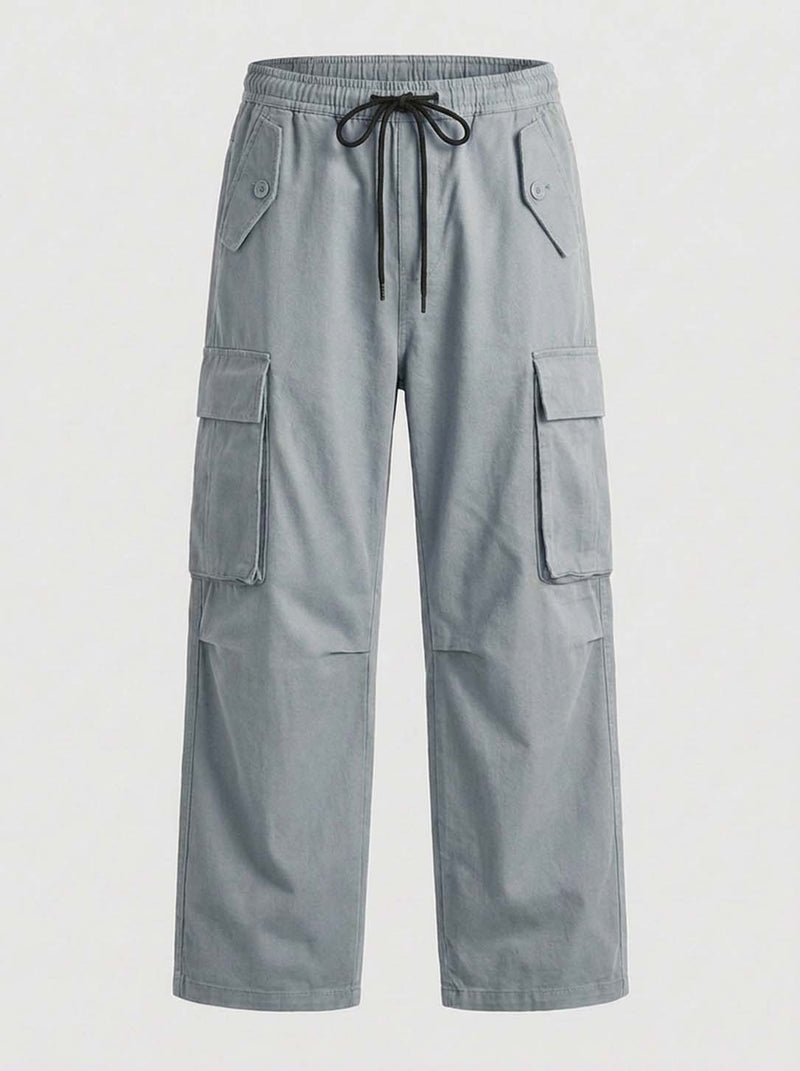 Men's Premium Relaxed Fit Cargo Pants with Multi-Pocket Design