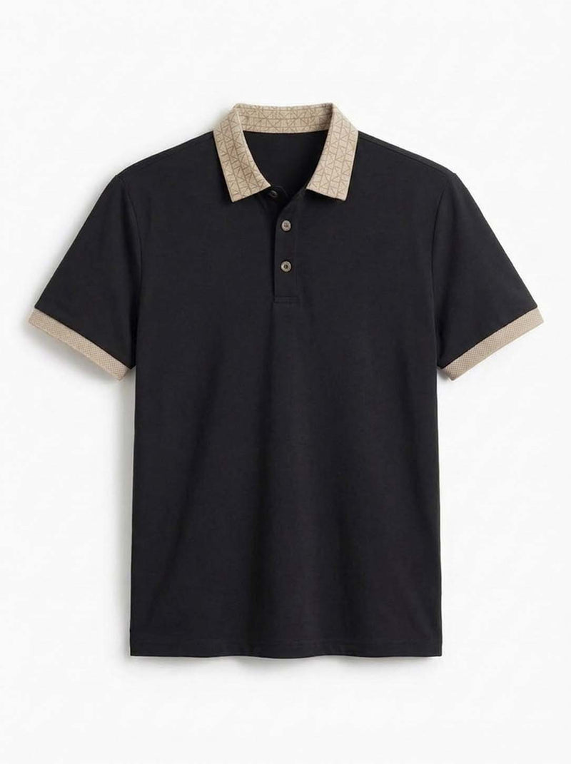 Men’s Premium Patterned Collar Polo T-Shirt