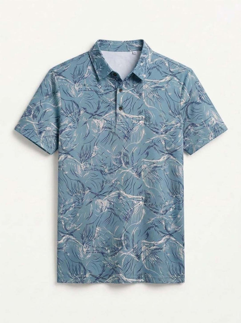 Men’s Premium Printed Regular Fit Polo T-Shirt