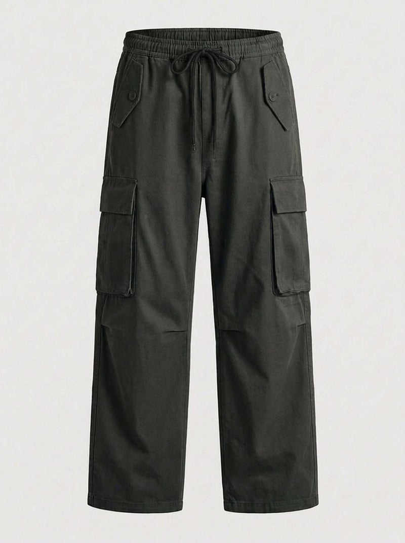 Men's Premium Relaxed Fit Cargo Pants with Multi-Pocket Design