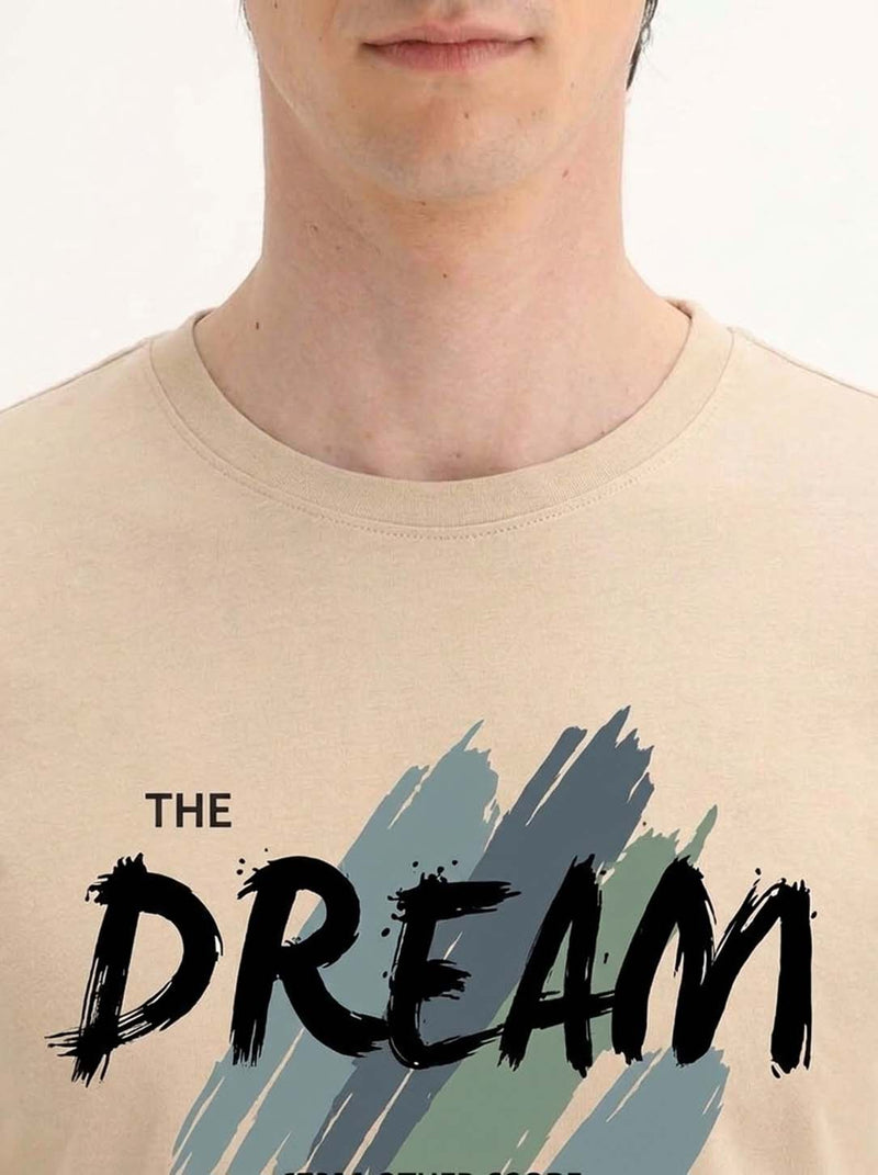 Men's Premium  Graphic Printed Round Neck T-Shirt