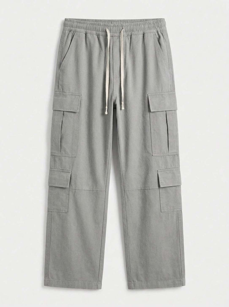 Men’s Premium Solid Relaxed Fit Utility Cargo Pants