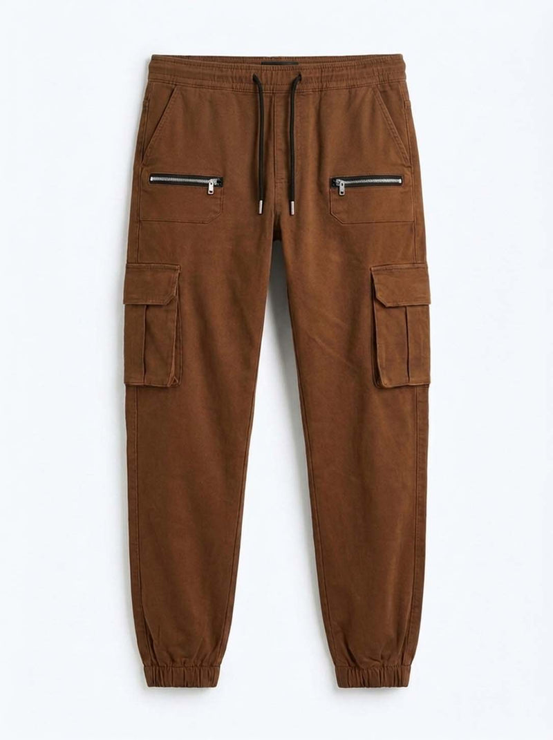 Men's Premium relaxed Fit Zippered Cargo Joggers
