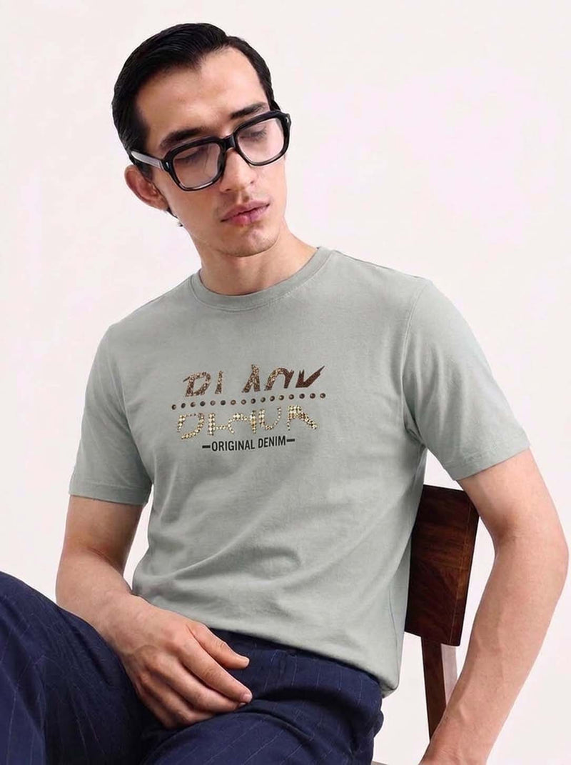 Men's Premium  Graphic Printed Round Neck T-Shirt