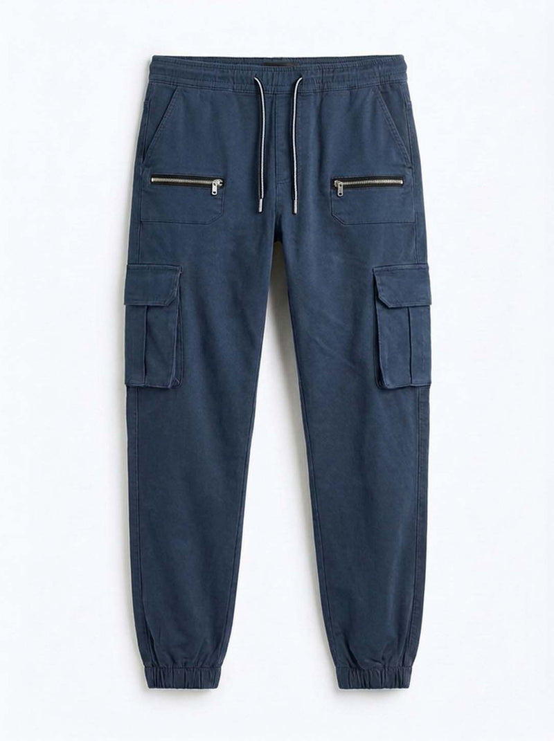 Men's Premium relaxed Fit Zippered Cargo Joggers
