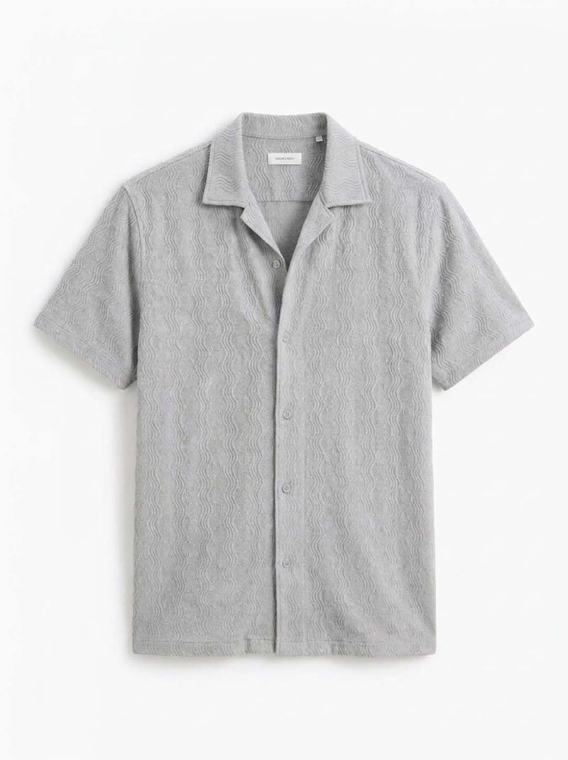 Men's Premium Textured Cuban Collar Shirt