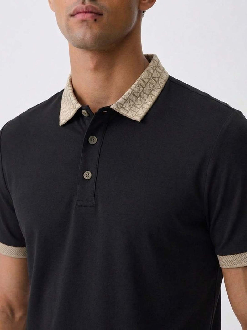 Men’s Premium Patterned Collar Polo T-Shirt